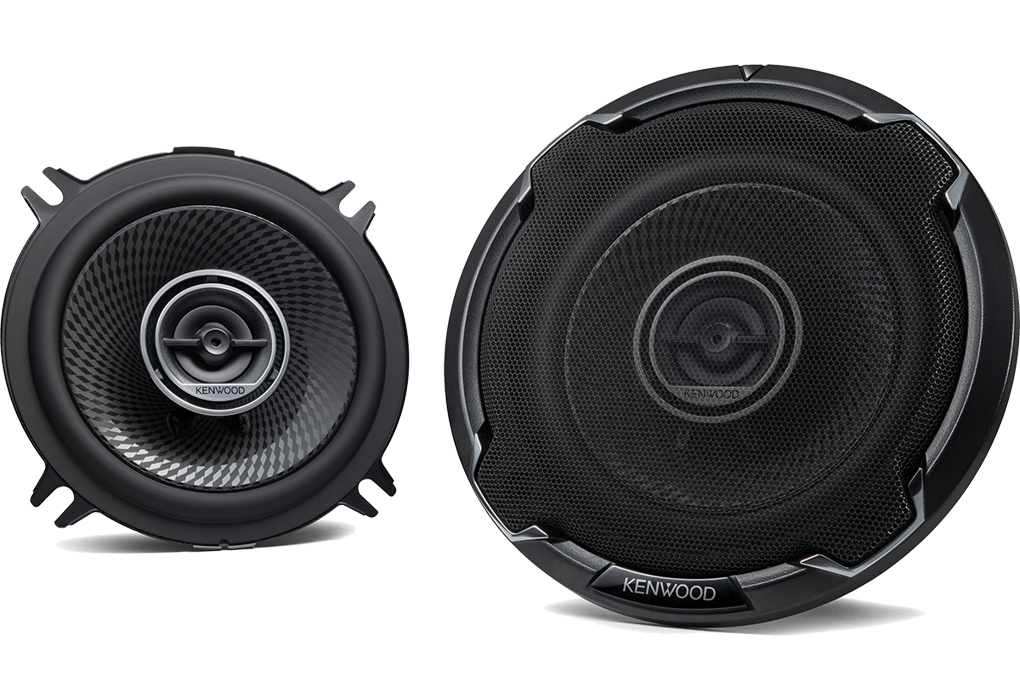 Kenwood KFC-PS1396 13cm Performance Standard 2-way car speakers with polypropylene woofer, 30mm balanced dome tweeter, steel basket and 320W peak power.