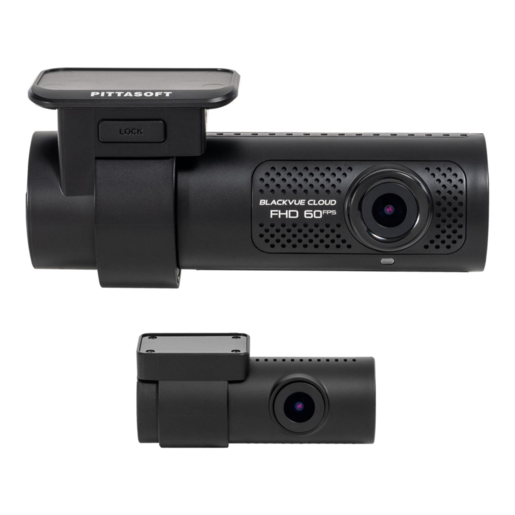 BlackVue DR770X-2CH-128 dual-channel Full HD dash cam with front and rear Sony STARVIS cameras, built-in GPS and Wi-Fi, Parking Mode, BlackVue Cloud connectivity and 128GB microSD card.