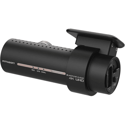 BlackVue DR970X-1CH-128-PL single-channel 4K dash cam with STARVIS 2 sensor, 146-degree wide-angle lens, built-in GPS and Wi-Fi, Parking Mode, Cloud compatibility and 128GB microSD card.