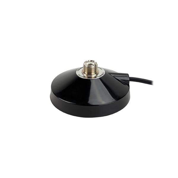 Axis AM101 90mm SO239 magnetic antenna mount with 4.5m RG58U coaxial cable terminated to FME and supplied with an FME-to-PL259 adaptor.