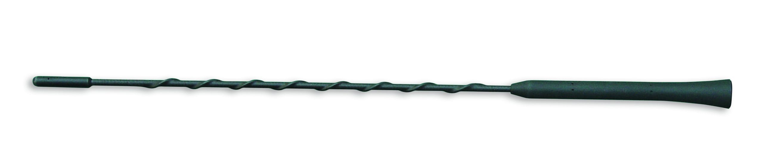 Aerpro AP267 40.5 cm screw-in roof mount car antenna with coated stainless steel mast and 5 mm male thread.