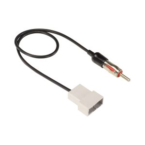 Aerpro APA52 head unit antenna adapter for Subaru vehicles, connecting the factory antenna plug to a compatible aftermarket radio.