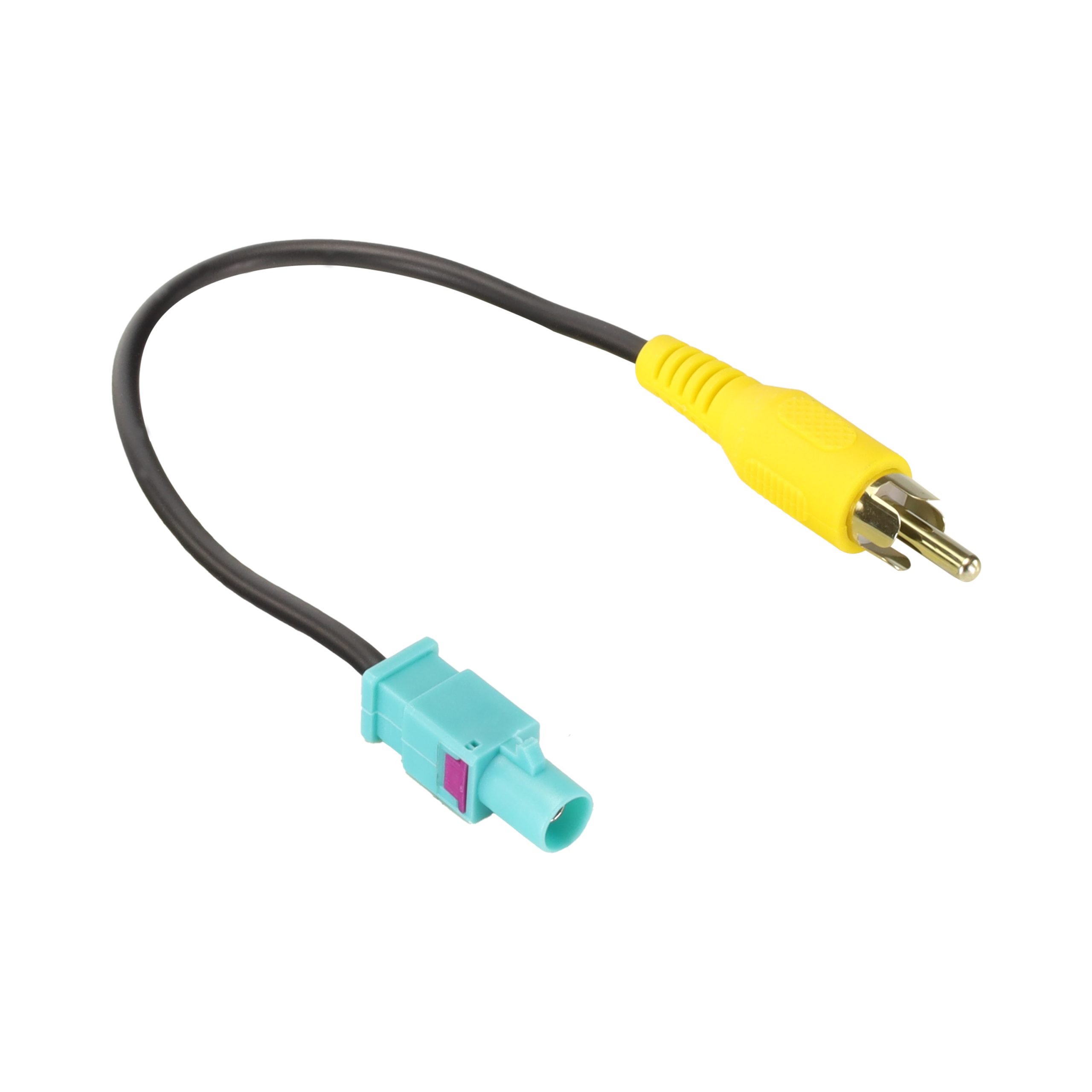 Aerpro APVEU1 OEM camera retention adapter for Mercedes Sprinter 2007-on and Vito 2015-on with Audio 15, converting the factory Fakra reverse camera connection to RCA for compatible aftermarket head units.