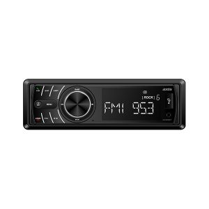 AXIS AX1802BT single-DIN 12/24V Bluetooth CD receiver with AM/FM radio, front USB and AUX inputs, hands-free calling, audio streaming and detachable face panel.