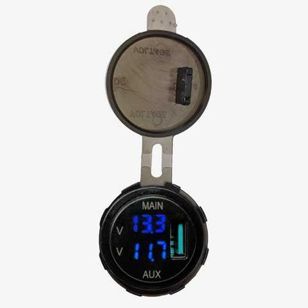 METER:VOLTMETER DUAL + 3A USB CHARGER