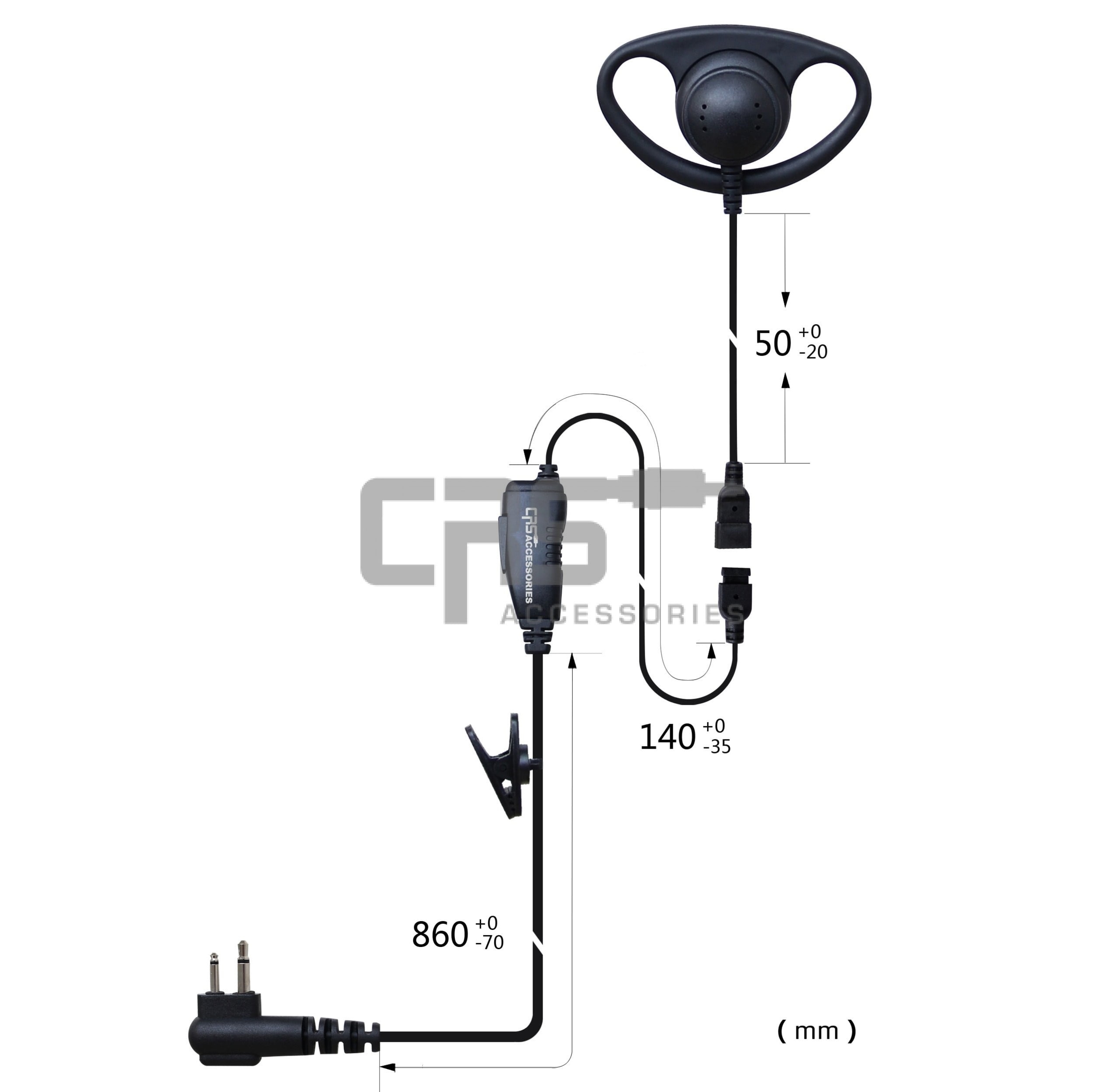 HEADSET:CRS-1WDH-S3W D/Hook