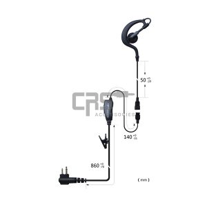 HEADSET:1WEH-K4 KENWOOD Earhook & Mic