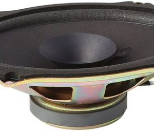Daichi DC57-40 5x7-inch dual cone oval car speaker with paper cone, whizzer cone, 40W maximum power, 4-ohm impedance and 60mm mounting depth.