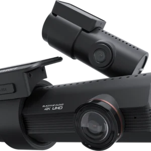 BlackVue DR970X-2CH PLUS II 4K dual-channel dash cam with front and rear cameras, featuring Sony STARVIS 2 sensors and parking mode.