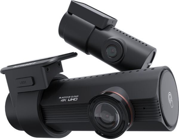 BlackVue DR970X-2CH PLUS II 4K dual-channel dash cam with front and rear cameras, featuring Sony STARVIS 2 sensors and parking mode.