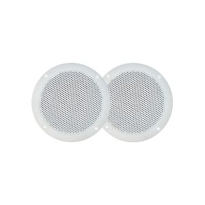 AXIS MA600W 6-inch white waterproof marine speakers with ultra-slim full-range design, IP65 weather protection, 60W peak power and UV- and saltwater-resistant construction.