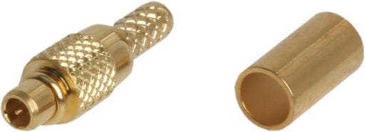 Cellink MMCX101 male MMCX crimp connector for RG174 coaxial cable, designed for compact RF and antenna cable installations.