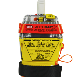 GME MT605G manually activated 406MHz GNSS EPIRB with GPS and Galileo positioning, 121.5MHz homing beacon, high-intensity strobe, infrared light and 10-year battery life.