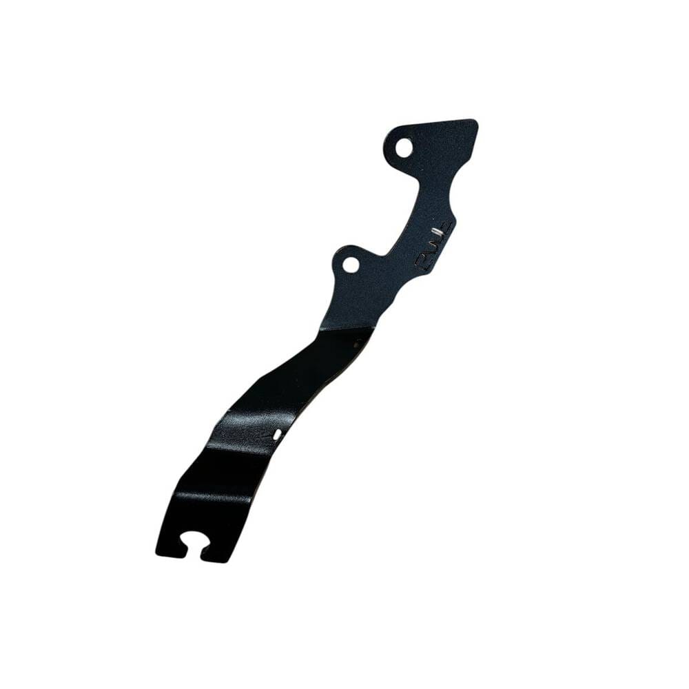 GMF4x4 BB-062P passenger-side UHF antenna bonnet bracket for Volkswagen Amarok NF 2023-on, made in Australia from non-flexing 5mm steel for mounting compatible UHF antennas or LED lights.