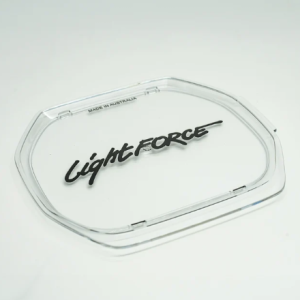 Lightforce F230BEASTSC 230mm clear polycarbonate spot filter for BEAST driving lights, designed to protect the lens and bezel without changing the beam pattern.