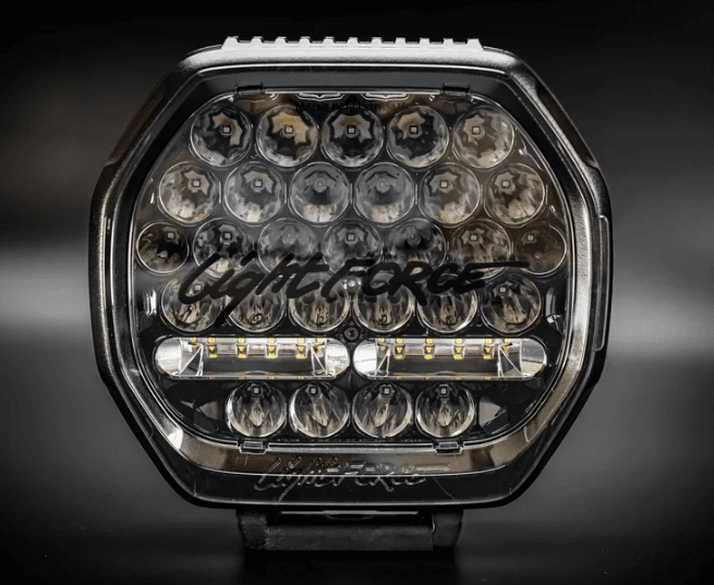Lightforce BEAST 230 3-mode LED driving light with spot, flood and BEAST beam modes, IP69K waterproof protection and 5700K colour temperature.