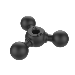 RAM Mounts RAM-289U C Size triple ball adapter with three 1.5-inch rubber balls for creating multi-device mounting configurations with compatible RAM C Size double socket arms.