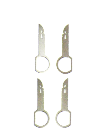 Aerpro APFRK radio removal key set with four tools for removing factory head units from selected Ford and European vehicles.