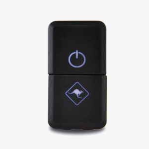 Lightforce CBSWTYD dual switch for selected Toyota vehicles, designed to fit existing OEM switch locations and provide two switch functions without cutting additional holes in the dashboard.