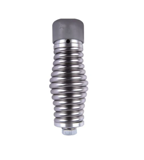 GME AS004 heavy-duty barrel antenna spring made from electro-polished stainless steel with BSW thread, designed for compatible GME AE4700 Series interchangeable antennas.