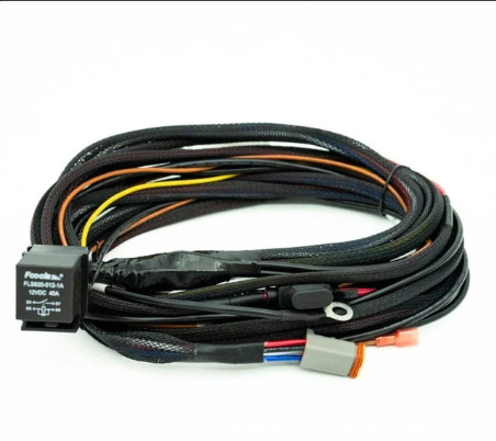Lightforce LFDLHTS2 12V plug-and-play wiring harness for Genesis and Venom LED driving lights, with three operating modes plus H4 and HB3 headlight adaptors.