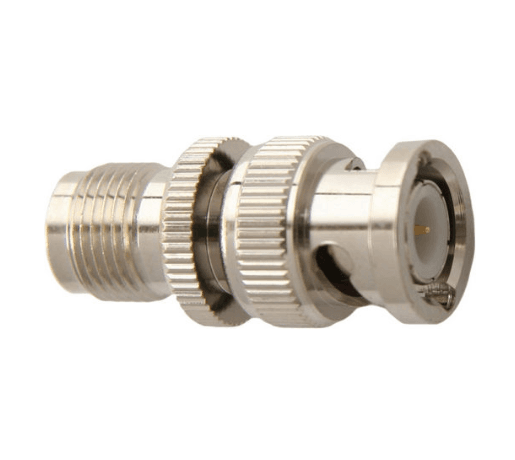 Daichi TNC254 RF adaptor with TNC female socket to BNC male plug for connecting compatible antenna and coaxial cable equipment.