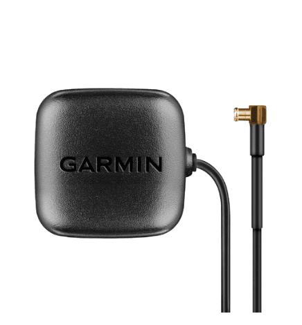 Garmin GA25 MCX 010-10702-00 low-profile remote GPS antenna with magnetic mount, 3m cable and MCX connector for compatible Garmin aviation GPS and GDL devices.