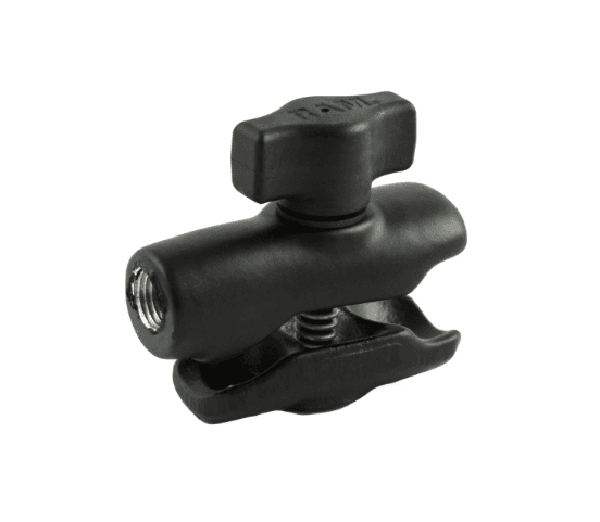 RAM Mounts RAM-B-200-1U B Size single socket arm with 1-inch ball socket and 1/4-inch NPT female threaded hole for compatible RAM mounting components.