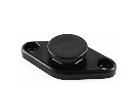 RAM Mounts RAP-272U composite diamond plate with 1-inch round male octagon button, AMPS-compatible two-hole pattern and high-strength plastic construction for compatible RAM holders.