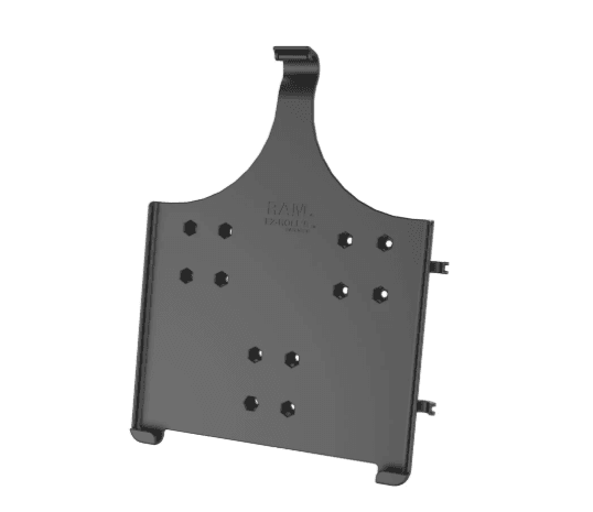 RAM Mounts RAM-HOL-AP21U EZ-Roll'r form-fit cradle for Apple iPad Pro 12.9-inch 1st and 2nd Gen, with Apple Pencil holder, full port access and universal AMPS mounting pattern.