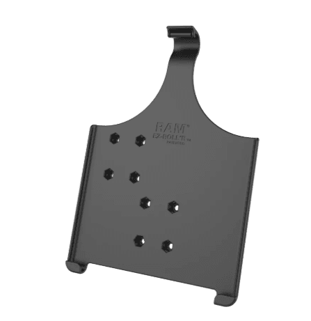 RAM Mounts RAM-HOL-AP22U EZ-Roll'r form-fit cradle for Apple iPad Air 3 and iPad Pro 10.5, with exposed side controls, camera and charging port plus universal AMPS mounting pattern.