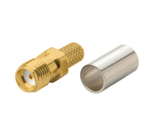 Wagner SMA2420 SMA female crimp connector for LMR240 coaxial cable, designed for compatible RF and antenna cable installations.