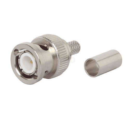 Cellink P660 BNC male crimp connector for RG58AU and LL195 coaxial cable, with 1.2mm pin for compatible RF and antenna cable installations.
