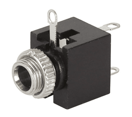 Daichi J110 3.5mm mono switched panel-mount socket with solder tag terminals for compatible audio and electronic equipment installations.