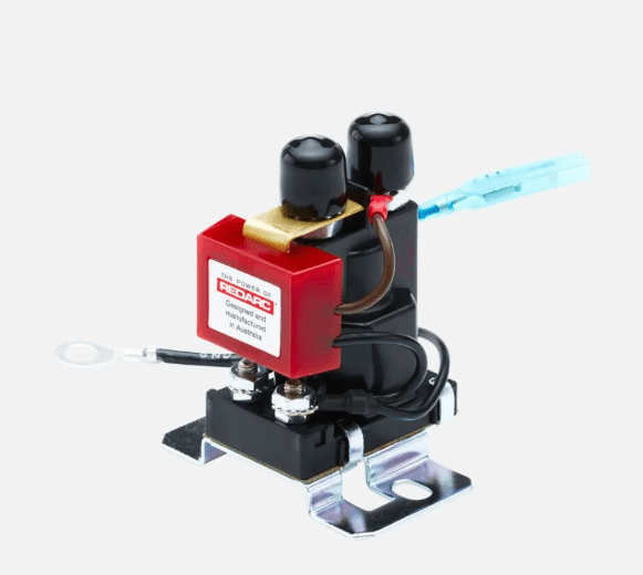 REDARC SBI12 Smart Start 12V 100A microprocessor-controlled dual battery isolator with surge protection, fault indication, power-saving technology and silver contacts for longer service life.