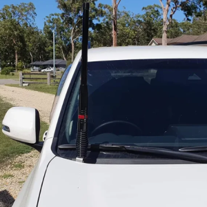 GMF4x4 BB-009D UHF antenna bonnet bracket for the driver side of Toyota Prado 150 2012-on and Lexus GX 460 2016-on vehicles.