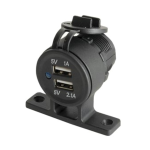 Powertec Panel Mount  3.1A Dual USB Charger