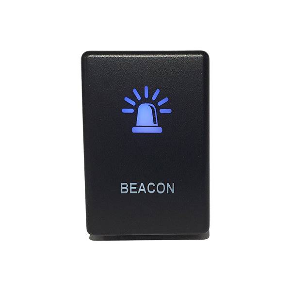 Lightforce CBSWDC3B beacon switch for Isuzu D-Max and MU-X, Mazda BT-50 and Holden Colorado, designed for OEM-style fitment in compatible factory switch locations.