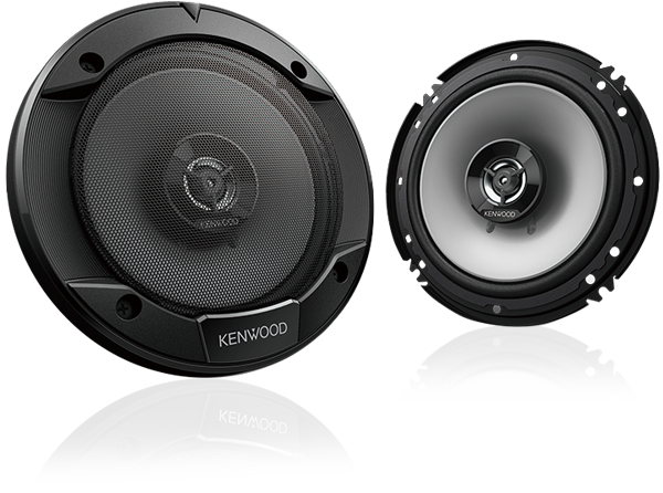 Kenwood KFC-S1066 10cm 2-way car speakers with balanced dome tweeter, ferrite woofer magnet, 21W RMS power and 220W peak power.