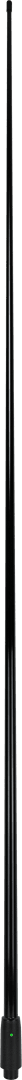 GME AW368VB 2400mm black marine VHF antenna whip with fibreglass radome, ground-independent design and Australian-made construction for compatible GME marine VHF radios.